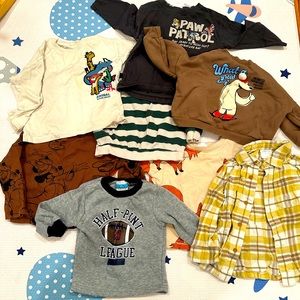 12-18 month boy leaning full sleeved shirts and pull overs